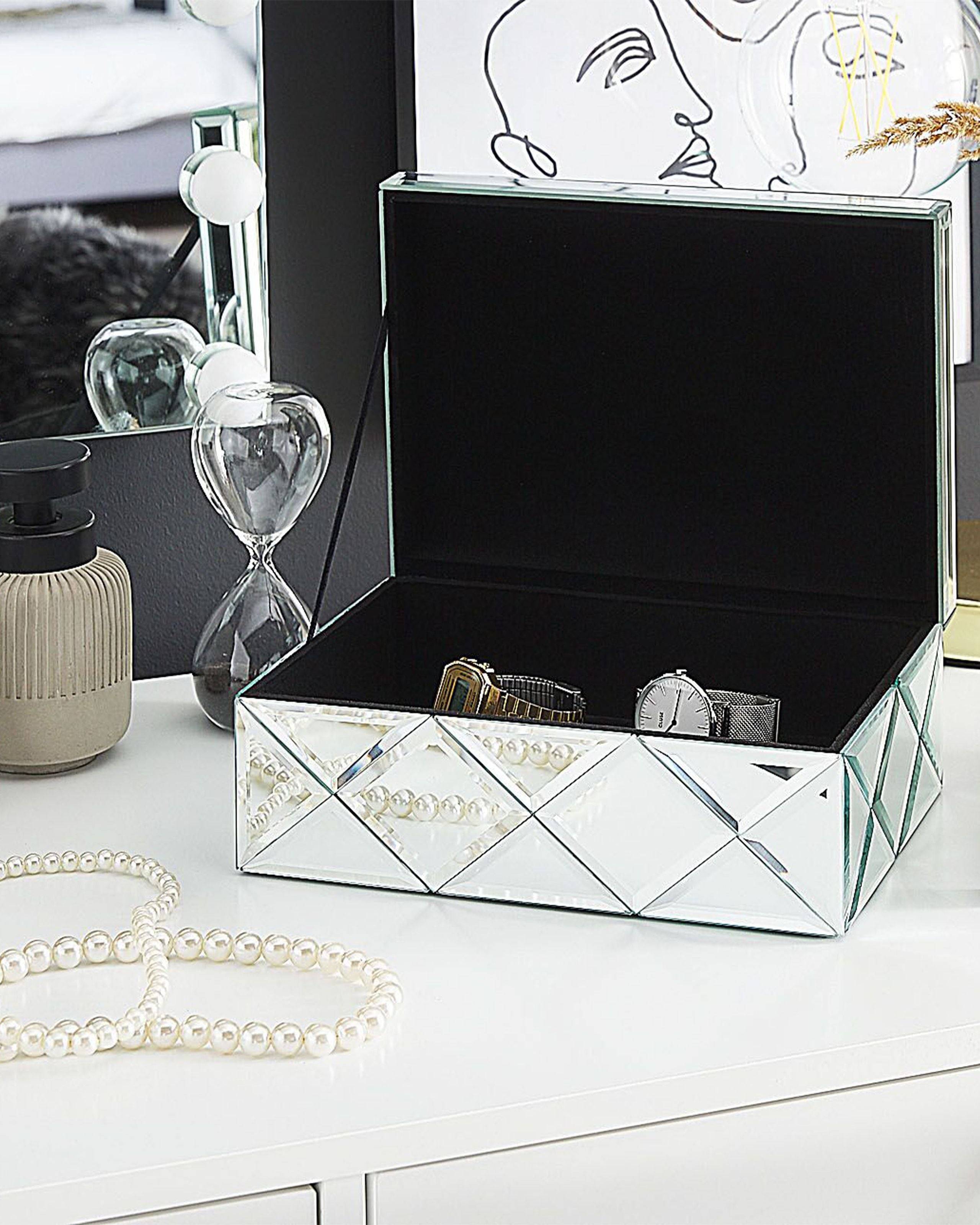 Beliani - Boîte à bijoux Verre Miroir argenté GORRON - Beliani - Imagen 1