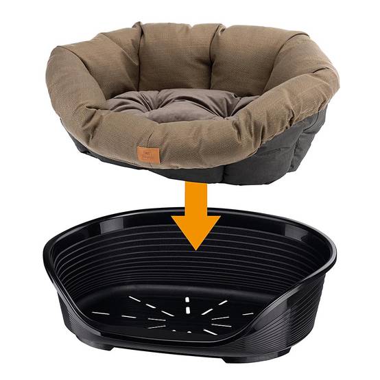 Ferplast - Ferplast Panier Chien et Chat avec Coussin SOFA' 4 TWEED Lavable, Lit pour Chien et Chat en Plastique Rembourré, Corbeille en Plastique, Fond Perforé - Image 5