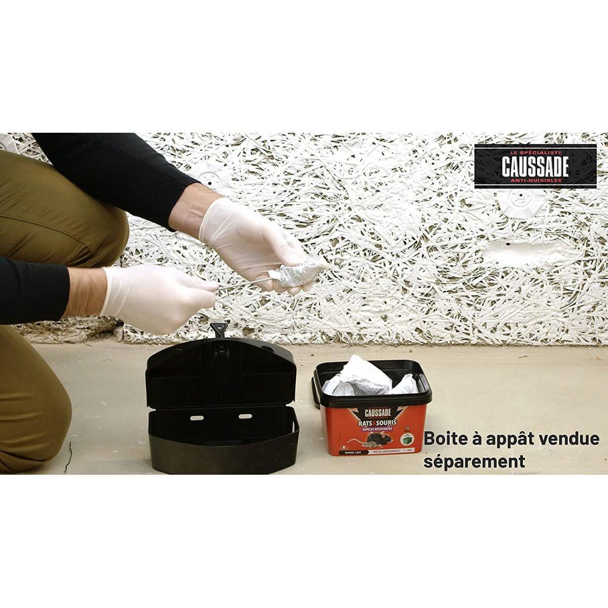 Lot de 2 boites Raticide Rats & Souris -Espèces Résistantes, seau de 300grs ( 15 x 20grs ) - Image 6