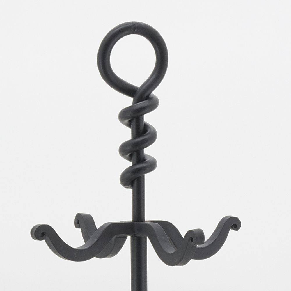 Aubry Gaspard - Valet de cheminée en fer forgé noir 4 accessoires - Imagen 2