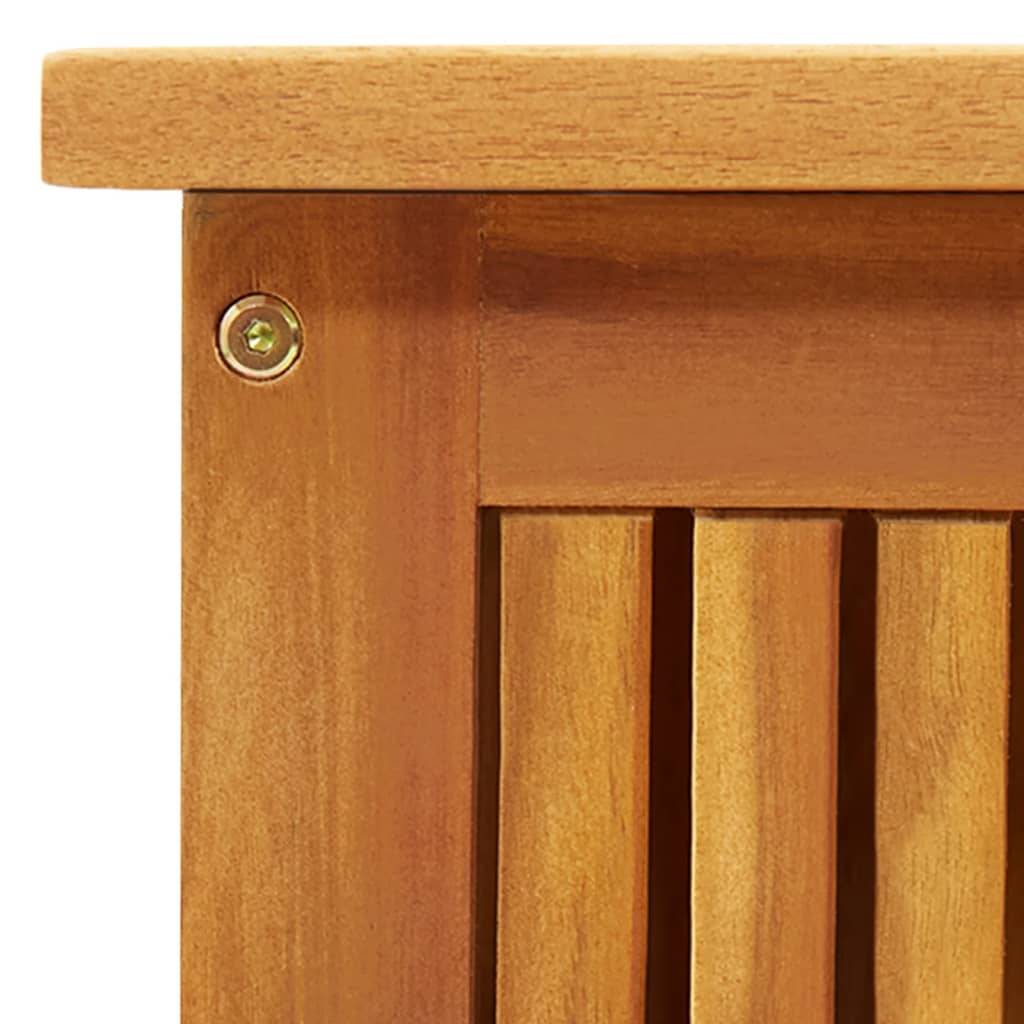 Coffre de rangement - Boîte de rangement extérieure - Coffre de jardin 113x50x58 cm Bois d'acacia solide - Image 7