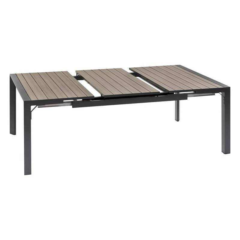 Hesperide - Table de jardin extensible "Évasion" en aluminium seigle & graphite traité époxy 10 places Hespéride - Imagen 5