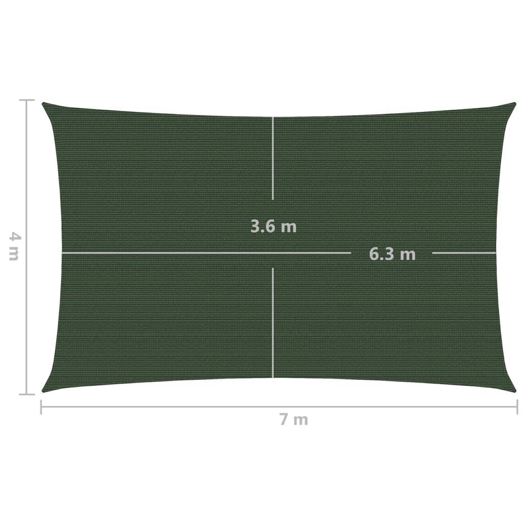 Helloshop26 - Voile d'ombrage 160 g/m² vert foncé 4 x 7 m PEHD - Imagen 6