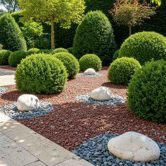Jardinex - Pouzzolane rouge 6/12 mm - Big Bag 1T (22 m²) - Rouge sombre - Jardinex