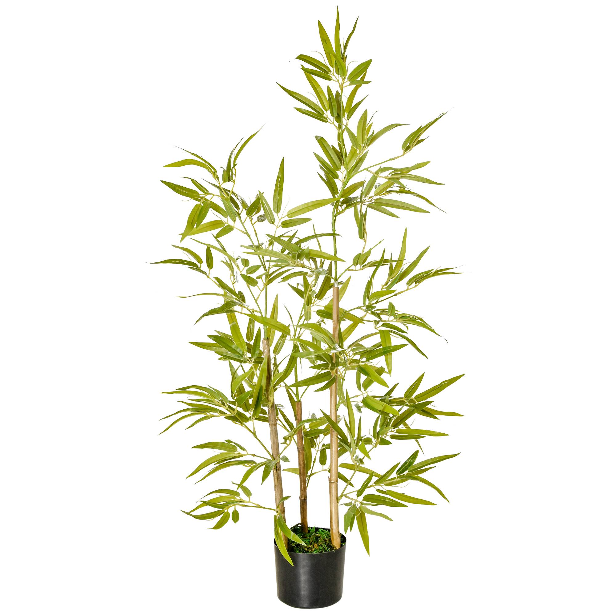 Sans Marque - Plante artificielle intérieure 120 cm pot 336 feuilles faux bambou réaliste intérieur extérieur - Image 2