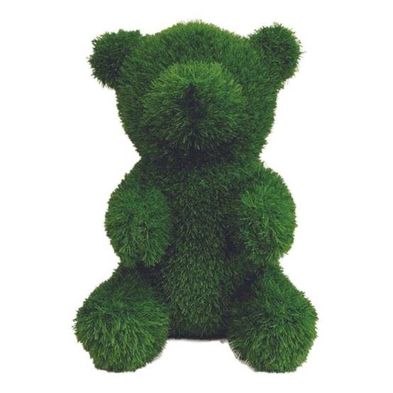Peluche de jardin ours en gazon synthétique - Vert 50 cm - Jardinex