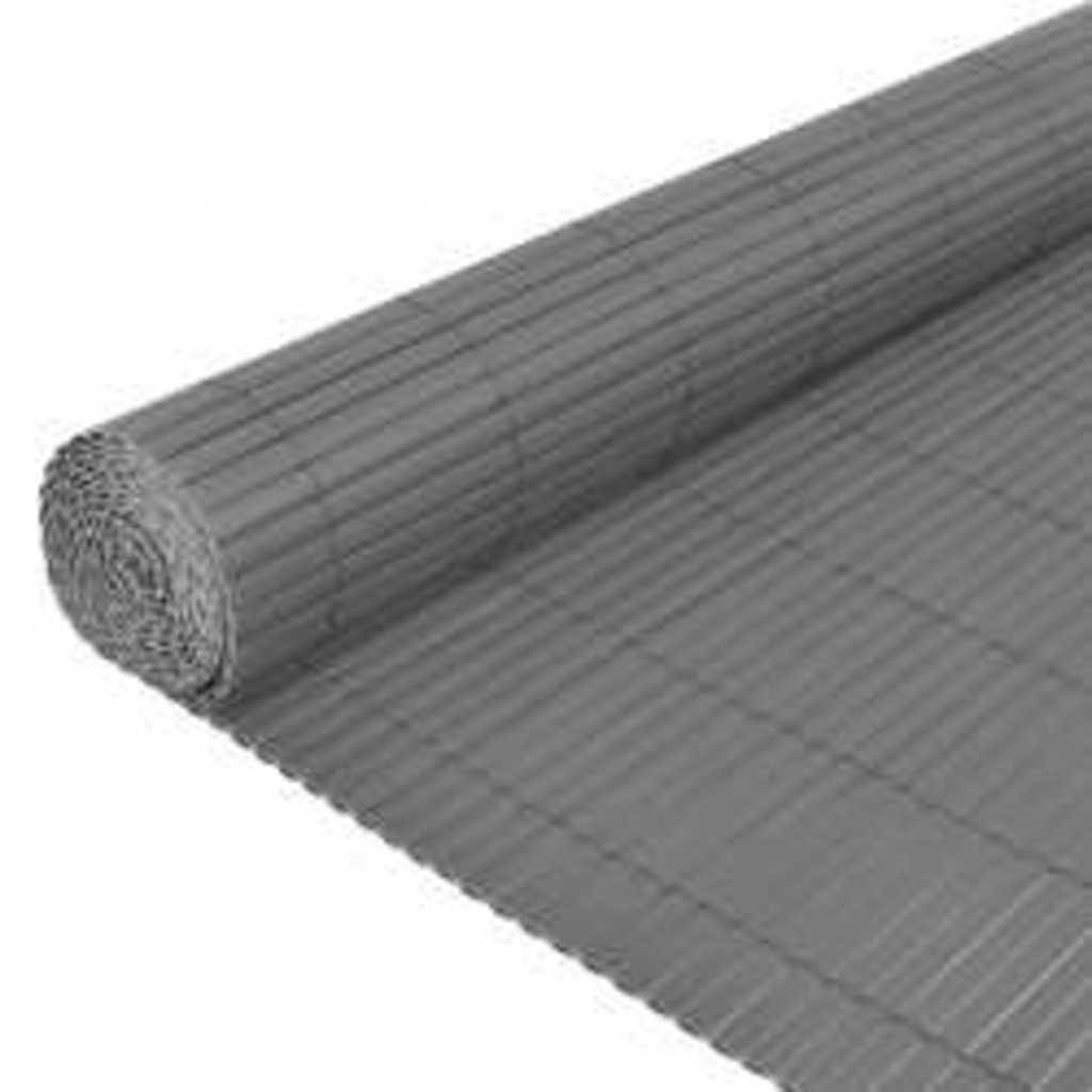 Clôture de jardin double face PVC gris 90 x 400 cm - PANGIVO - Image 3
