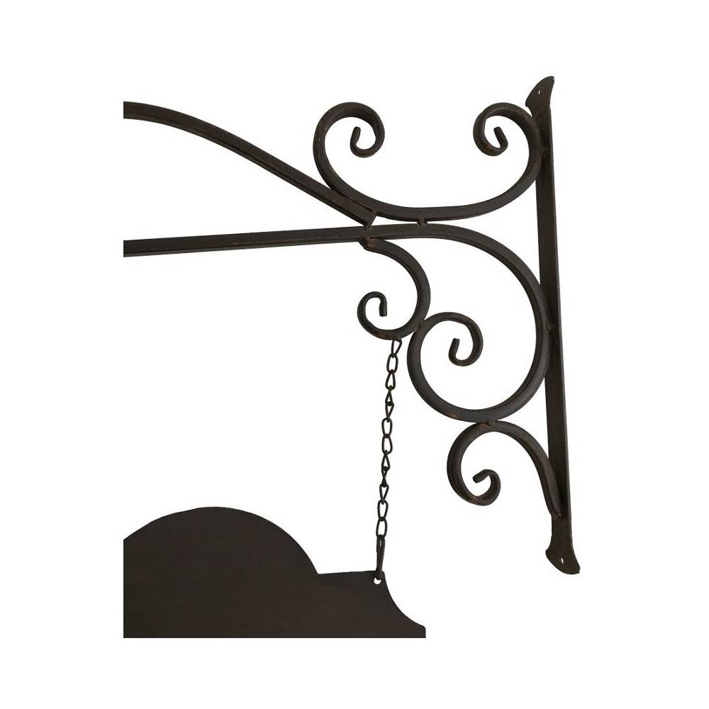 Enseigne plaque de porte écritoire mural jardin métal marron 65x47cm Chemin de campagne - Imagen 3