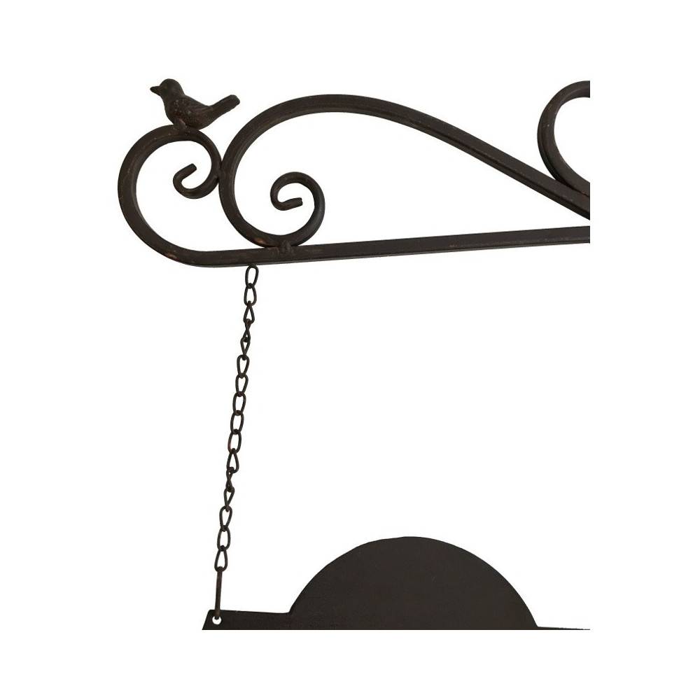 Enseigne plaque de porte écritoire mural jardin métal marron 65x47cm Chemin de campagne - Imagen 4