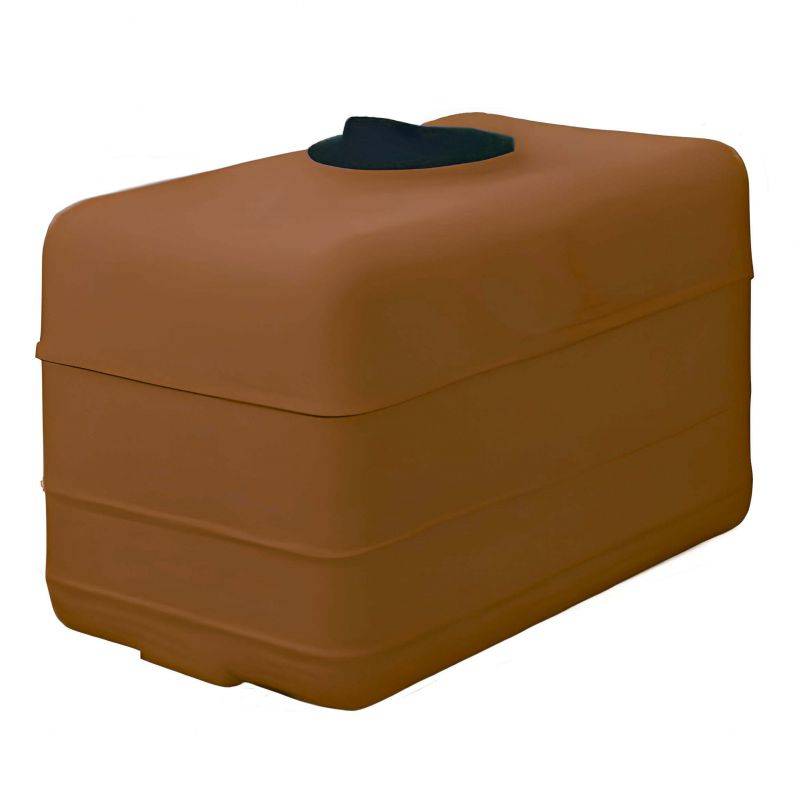 Cuve récupération eau de pluie 500L - Réservoir aérien cubique Terracotta - Polyéthylène - ELBI CB - Image 1