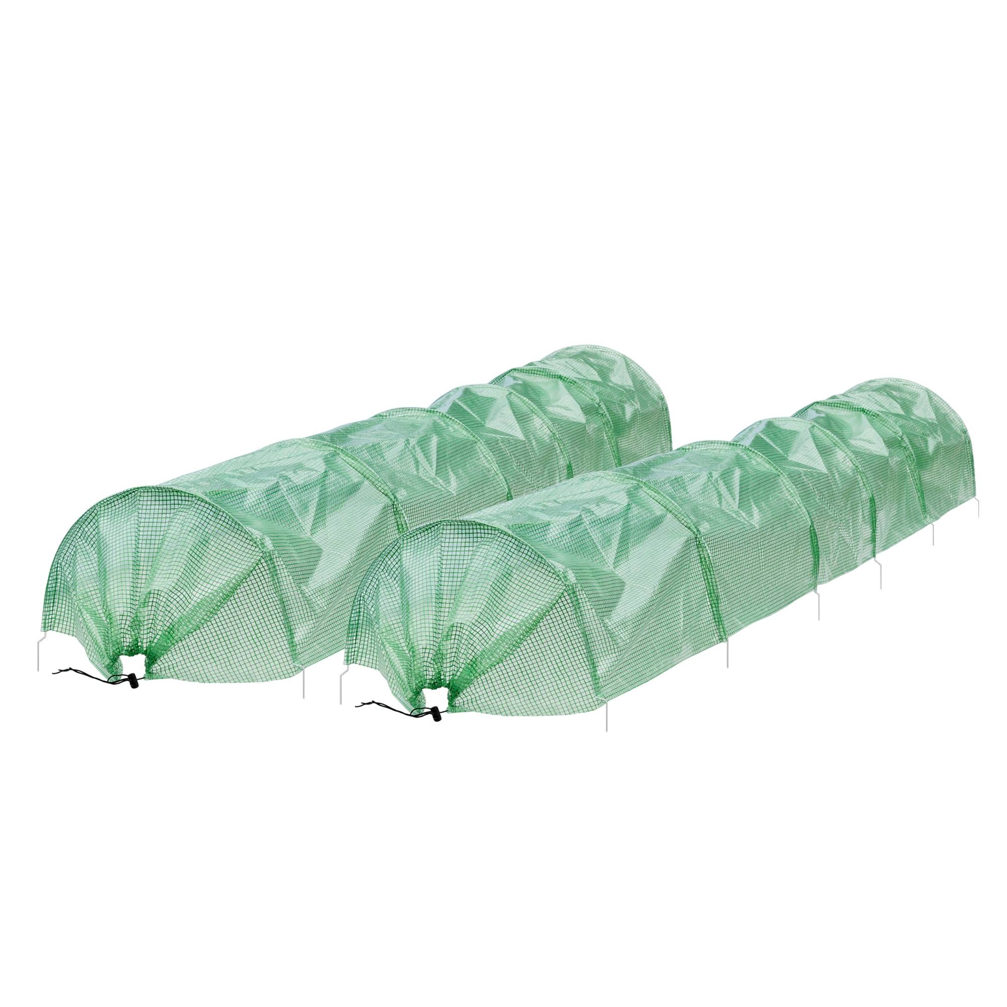 Ecd-Germany - 2x Serre de jardin tunnel de culture abri de plantes légumes fruits 300x55x35 cm - Imagen 1