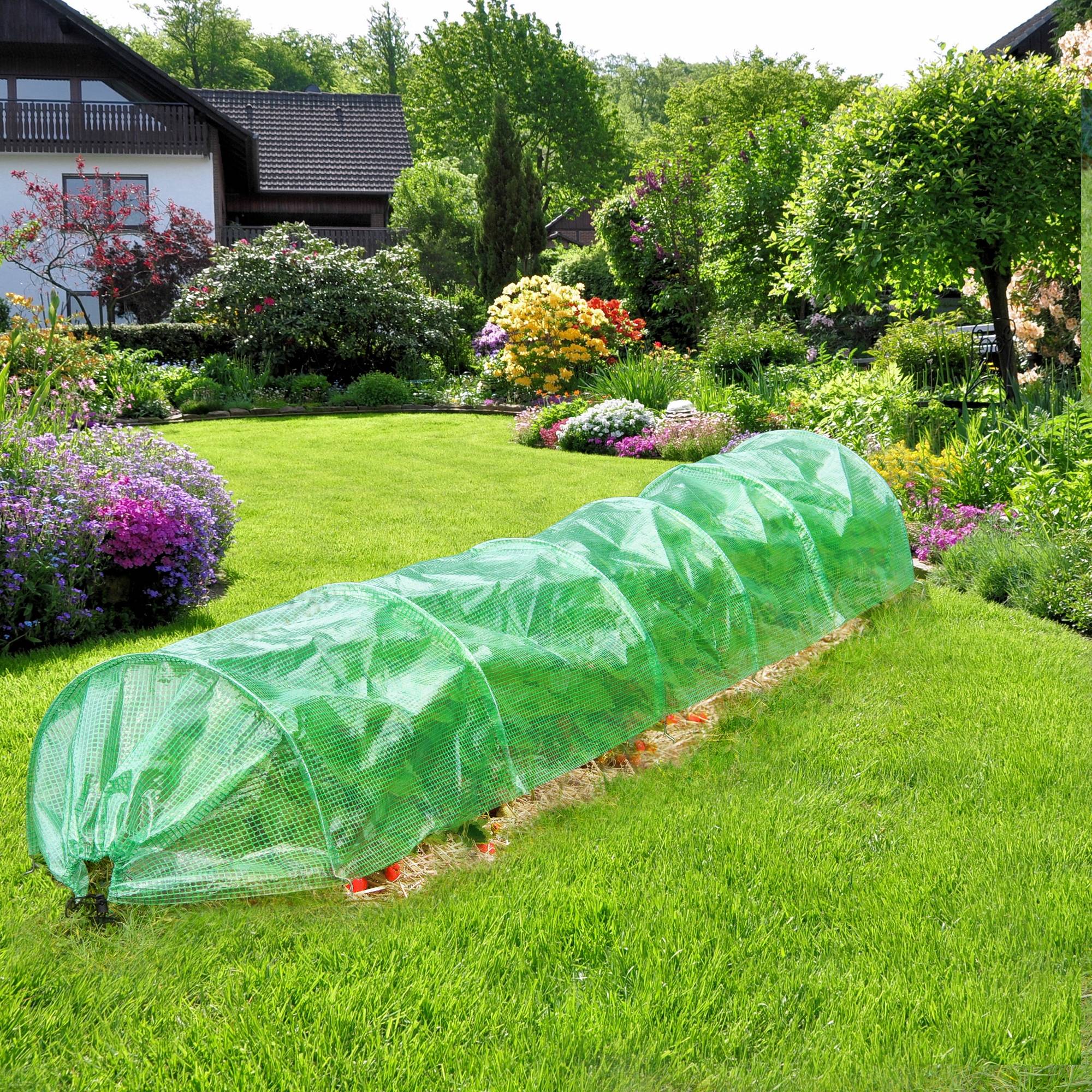 Ecd-Germany - 2x Serre de jardin tunnel de culture abri de plantes légumes fruits 300x55x35 cm - Imagen 2