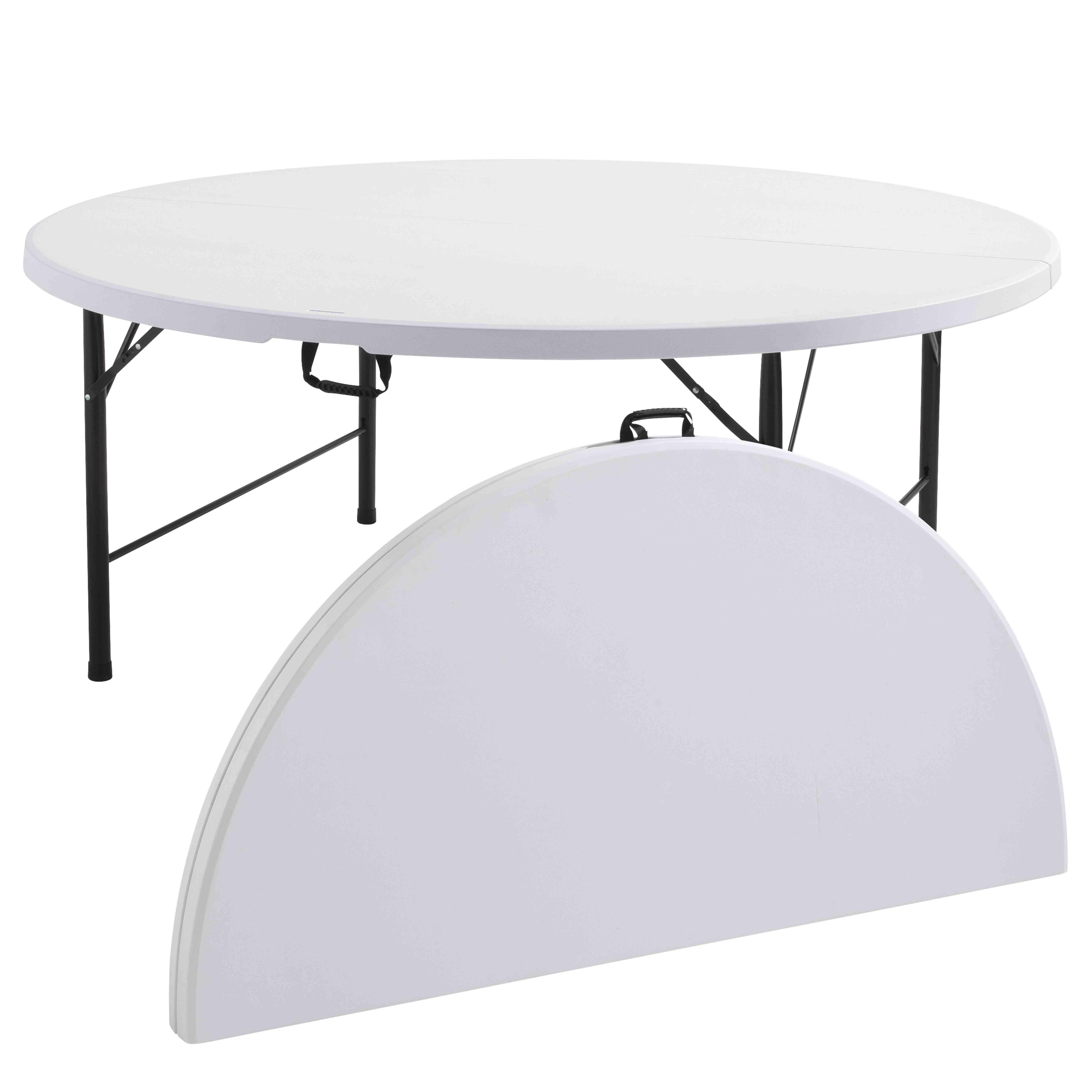 Oviala - Lot de 5 table ronde pliante 180cm REKKEM - Oviala - Imagen 1