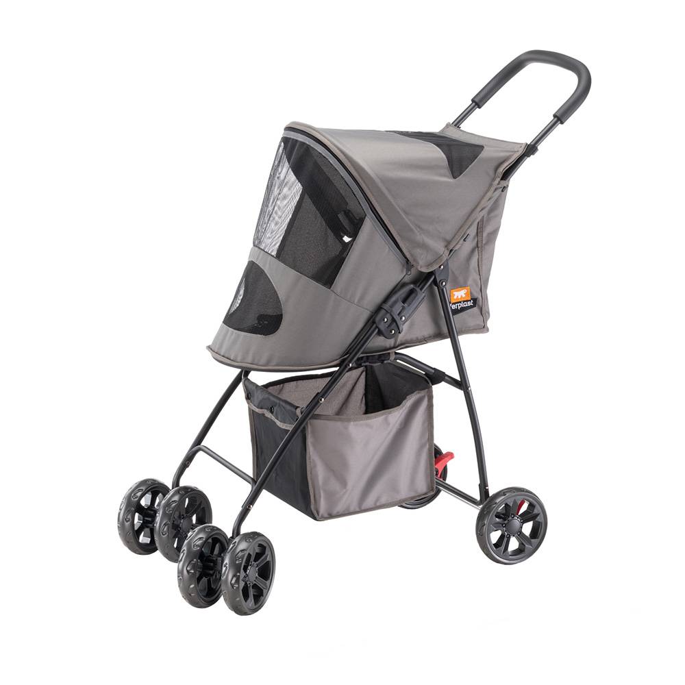 Ferplast - Ferplast Pousette pour petits chiens GLOBETROTTER, pousette pliable pour chiens de petite taille, chariot pour animaux maximum 9 kg, dessus pouvant - Imagen 1