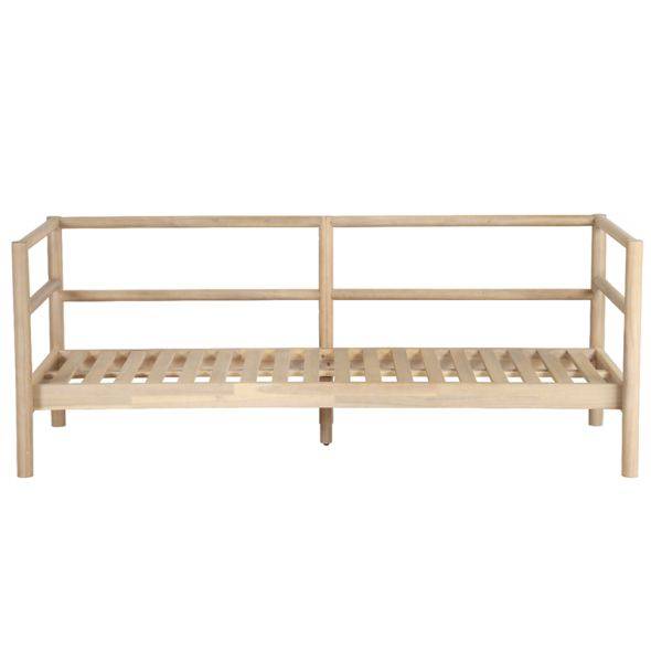 Beau Rivage - Canapé de jardin SAMOA 3 places en bois d'acacia blanchi FSC avec coussins beige Beau Rivage - Imagen 7