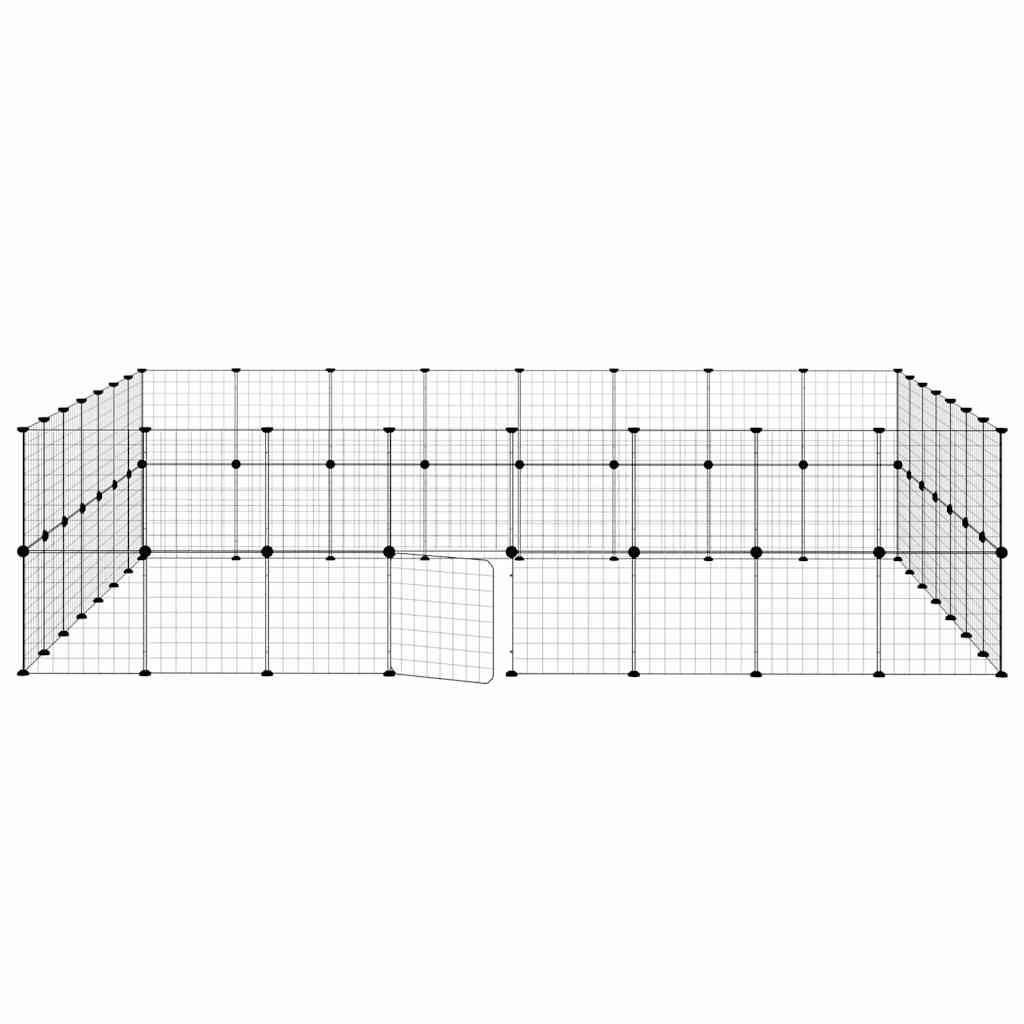 Vidaxl - Cage animaux de compagnie à 60 panneaux et porte Noir 35x35 cm vidaXL 3114042 - Imagen 6
