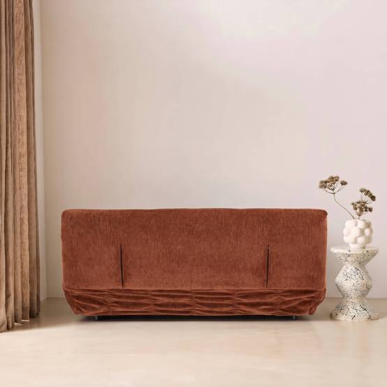 sweeek - Banquette convertible tissu chenille 3 places terracotta - Klik | sweeek - Image 5