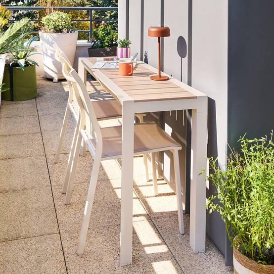 Hesperide - Table de jardin 2 places Evasion beige lin - Hespéride - Image 1
