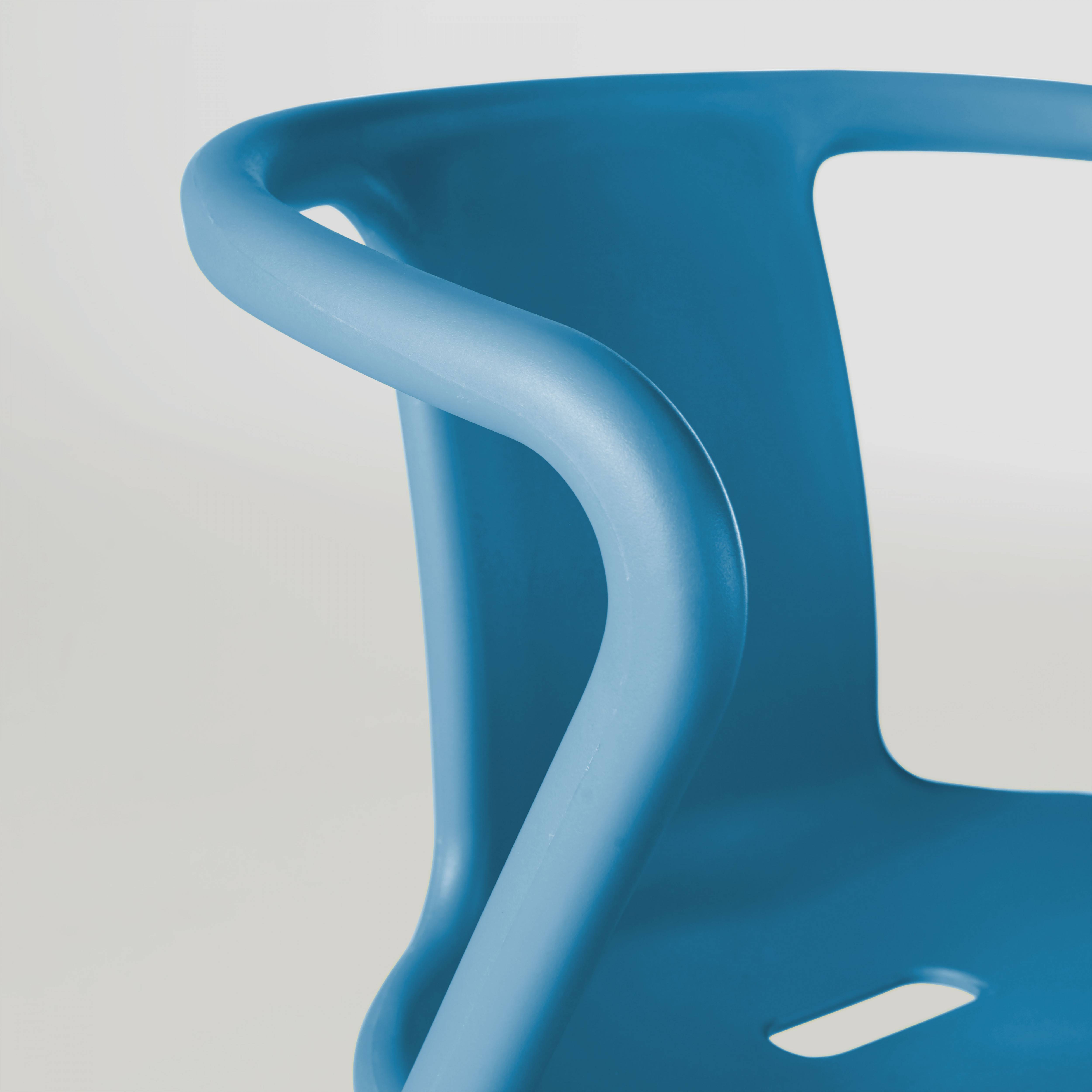 Oviala - Fauteuil en plastique bleu - Oviala - Imagen 4