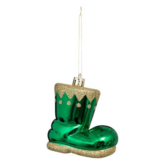 Déco de Sapin Lot de 4 Bottes de Lutin Rouge et Vert - Image 3