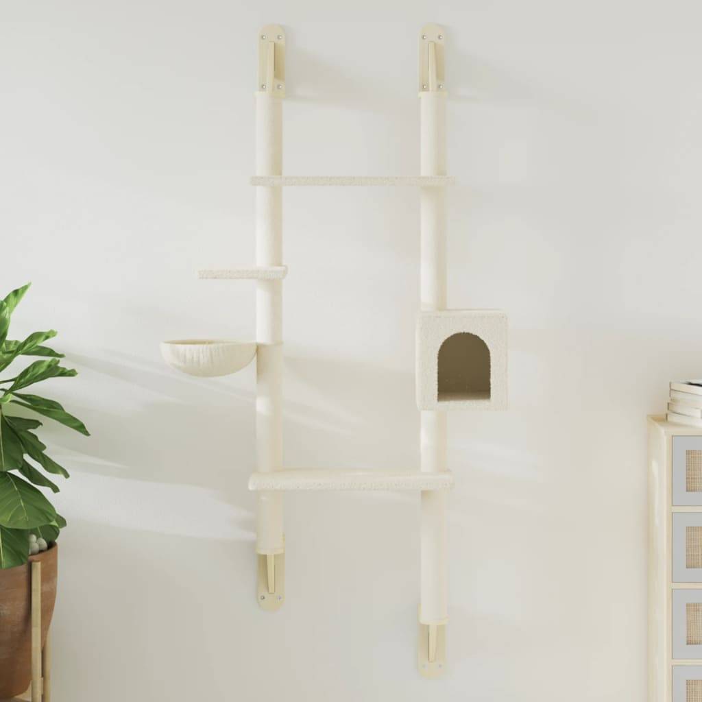 Vidaxl - Arbre à chat mural avec griffoir crème 180 cm vidaXL 172401 - Image 1