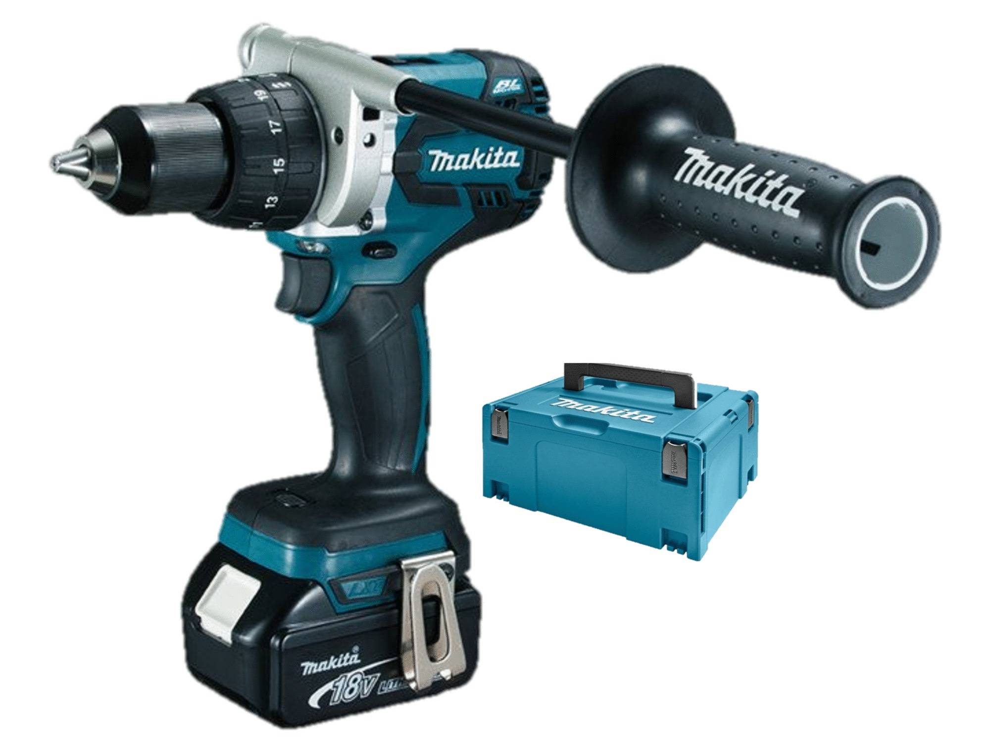 Makita - Perceuse visseuse 18V + 2 batteries 5Ah + chargeur + coffret MAKPAC - MAKITA - DDF458RTJ - Imagen 2