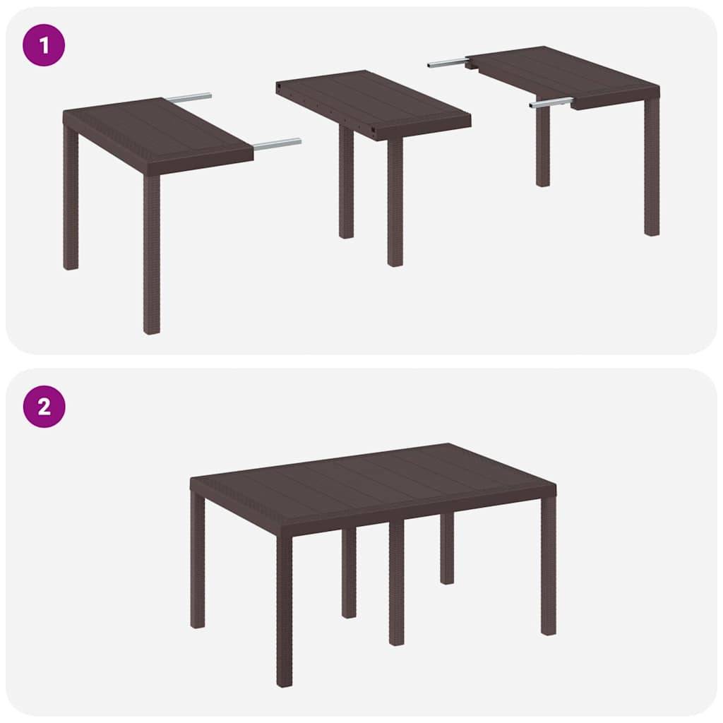 ComfortXL - Table et Chaises de Jardin 7 Pièces en Résine Tressée pour Balcon et Patio Marron – ComfortXL Outdoor Living - Image 8