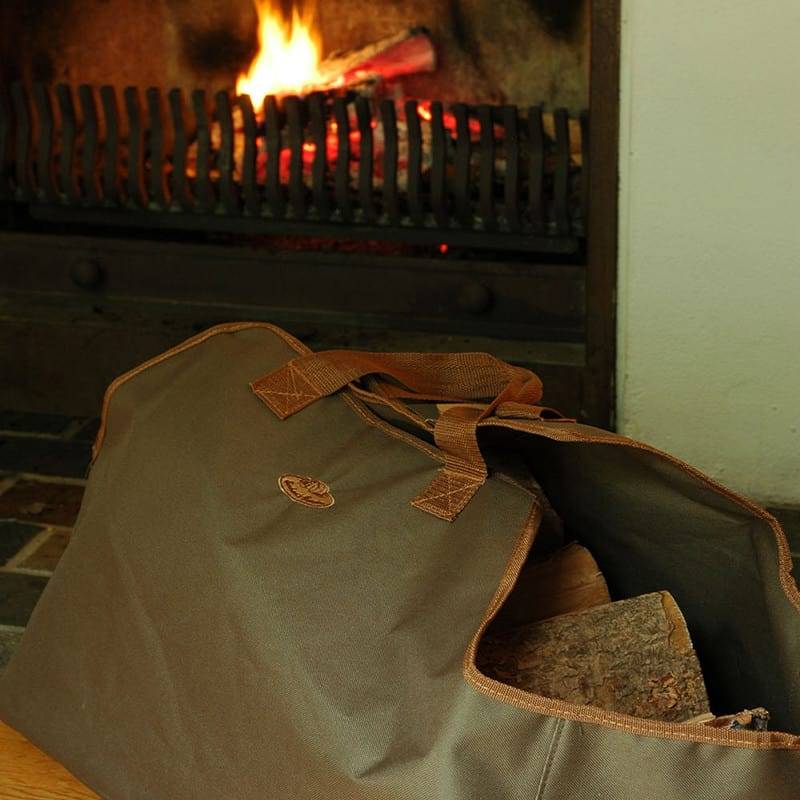 Esschert Design - Sac à bois en toile marron - Imagen 2