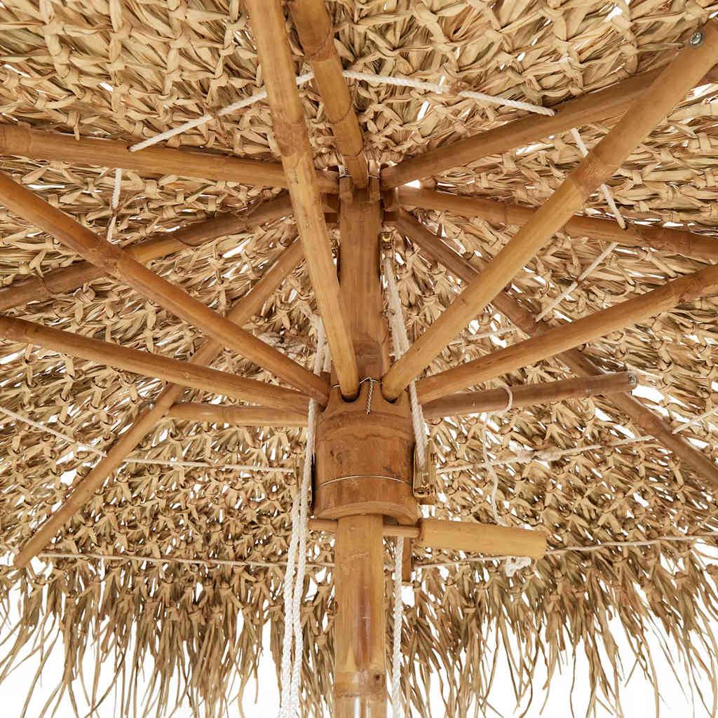 Parasol bambou et feuille de bananier naturel 180 x 180 x 230 cm - PANGIVO - Image 7