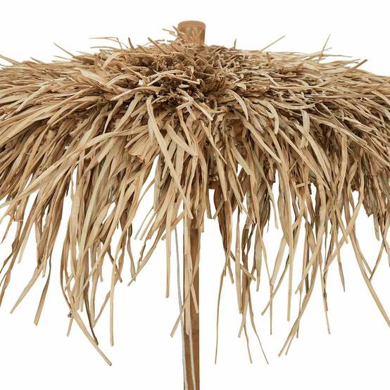 Parasol bambou et feuille de bananier naturel 180 x 180 x 230 cm - PANGIVO - Image 6