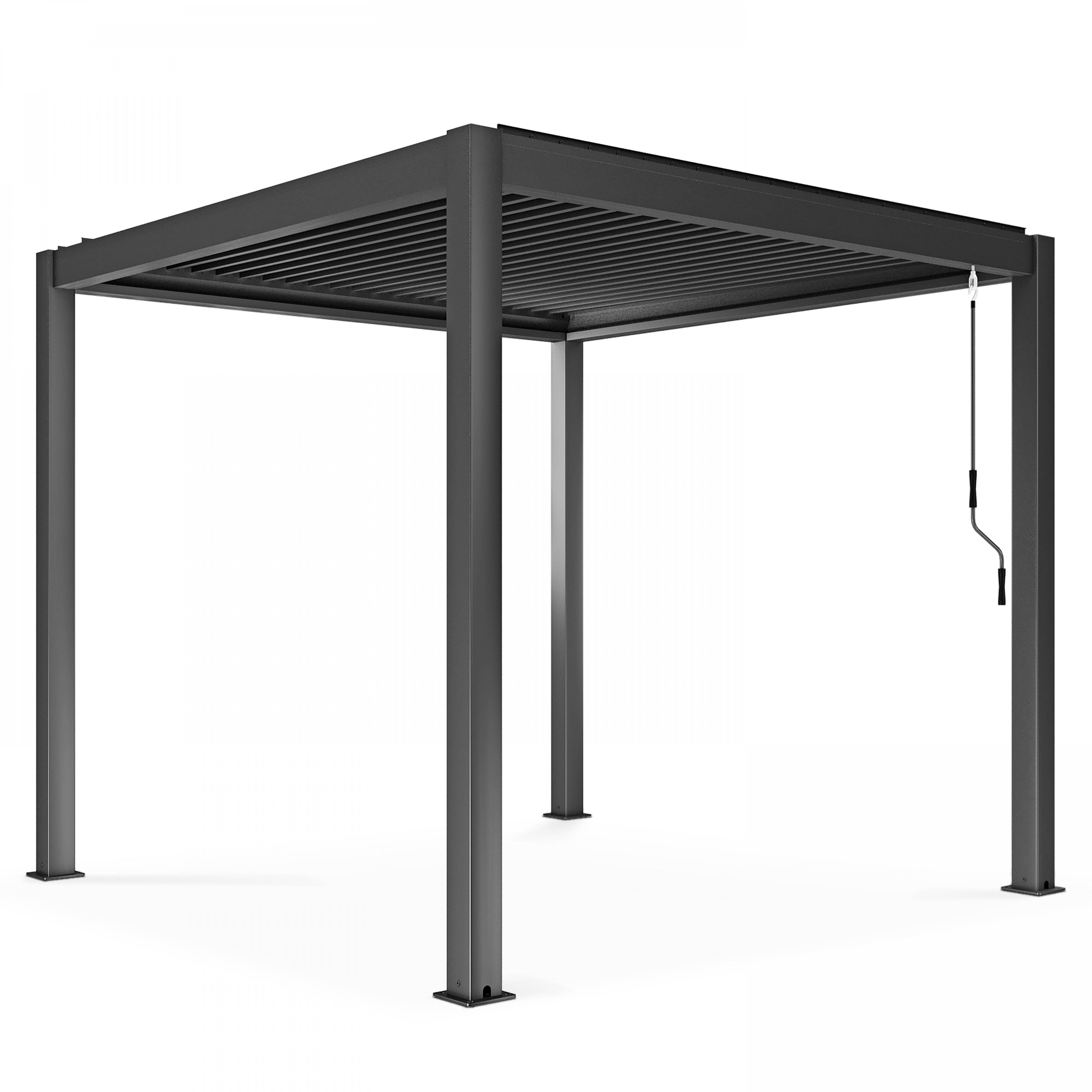 Oviala - Pergola bioclimatique autoportée gris 3 x 3 x 2.57 m Athenes - Oviala - Imagen 2