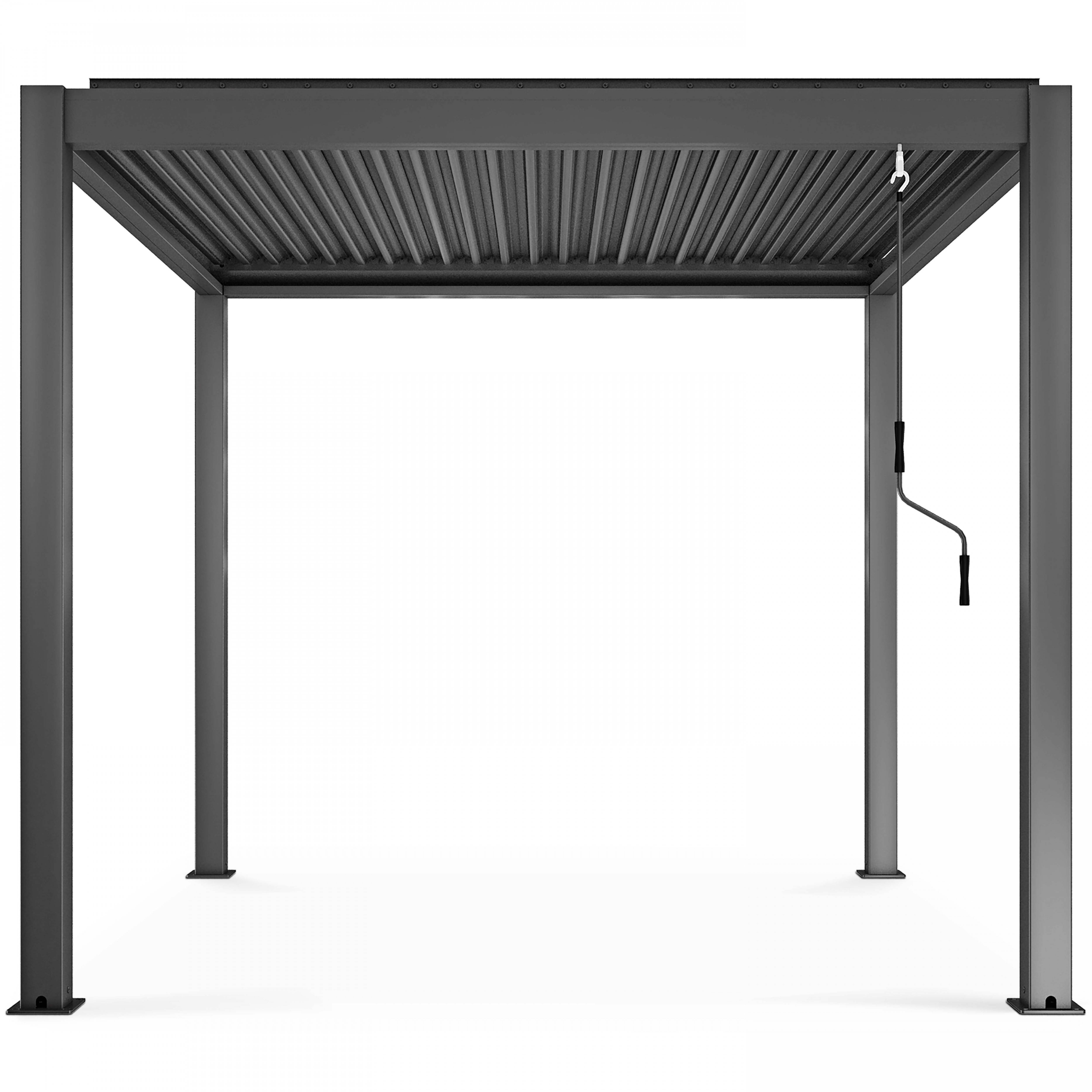 Oviala - Pergola bioclimatique autoportée gris 3 x 3 x 2.57 m Athenes - Oviala - Imagen 3