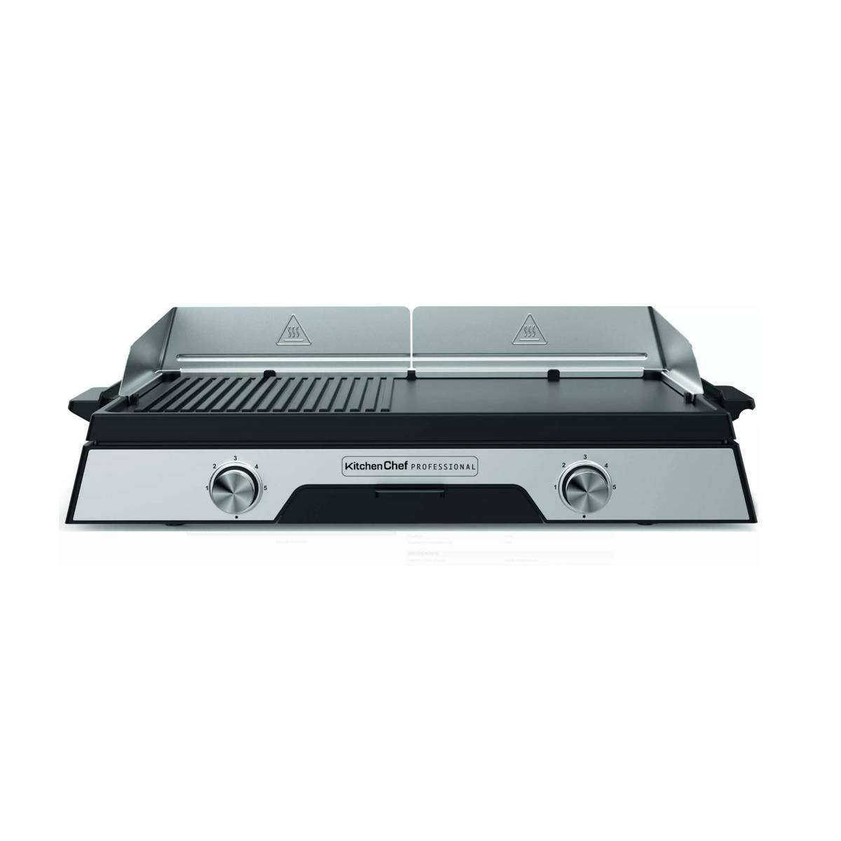 Kitchen Chef - Plancha électrique 2200w plaque inox 52 x 31.5cm PLANCHADUO2200 Kitchen Chef