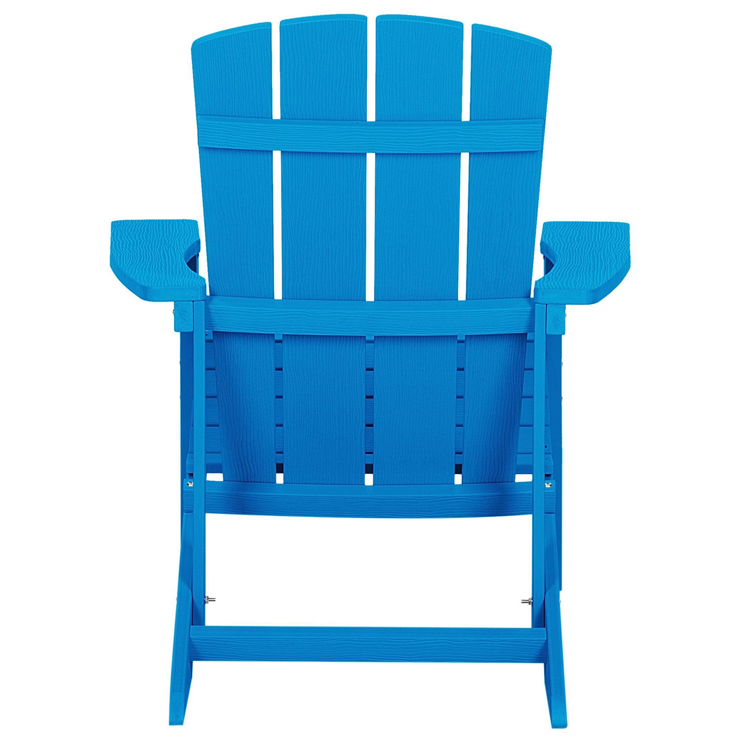 Beliani - Chaise de jardin Bois synthétique Bleu ADIRONDACK - Beliani - Imagen 6