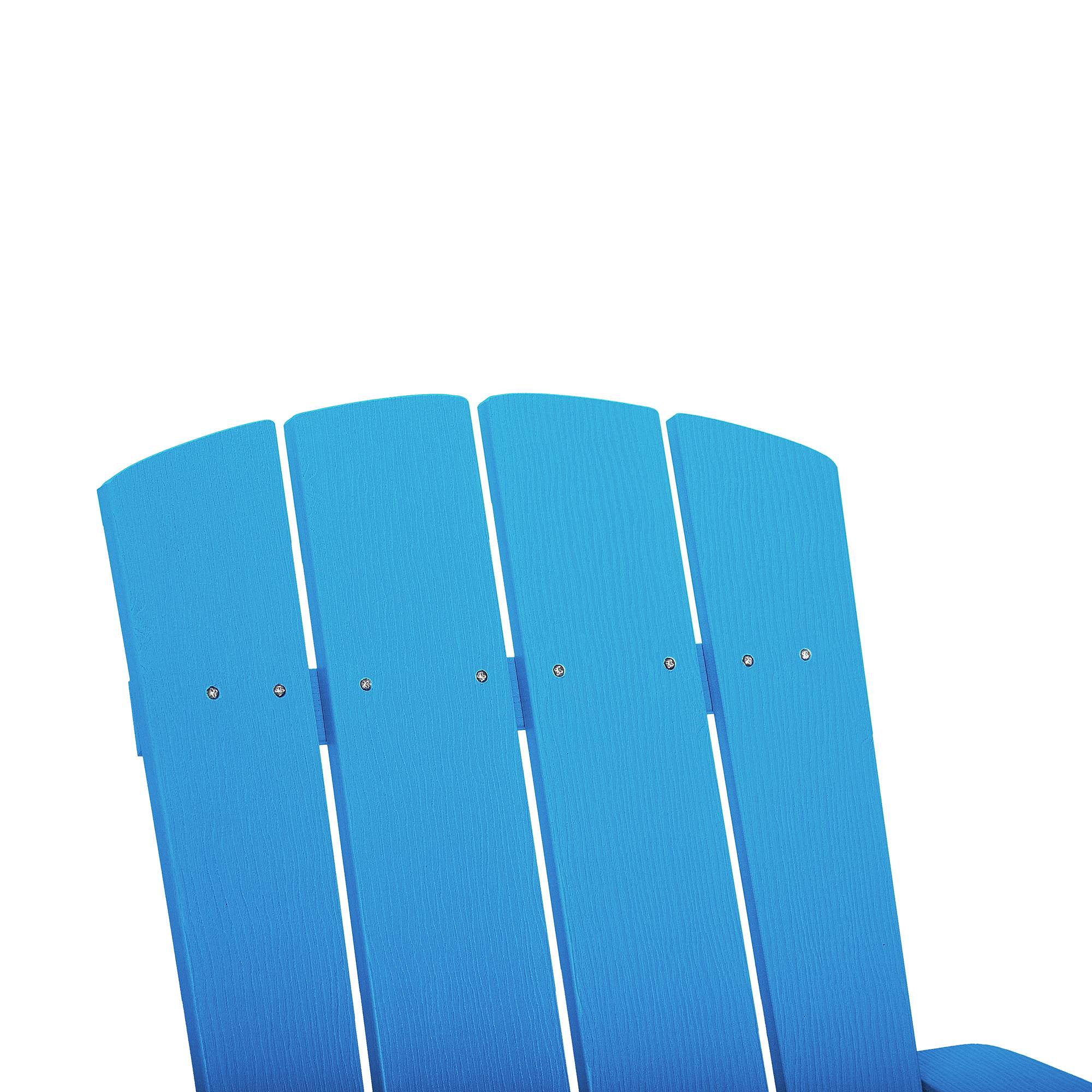 Beliani - Chaise de jardin Bois synthétique Bleu ADIRONDACK - Beliani - Imagen 7