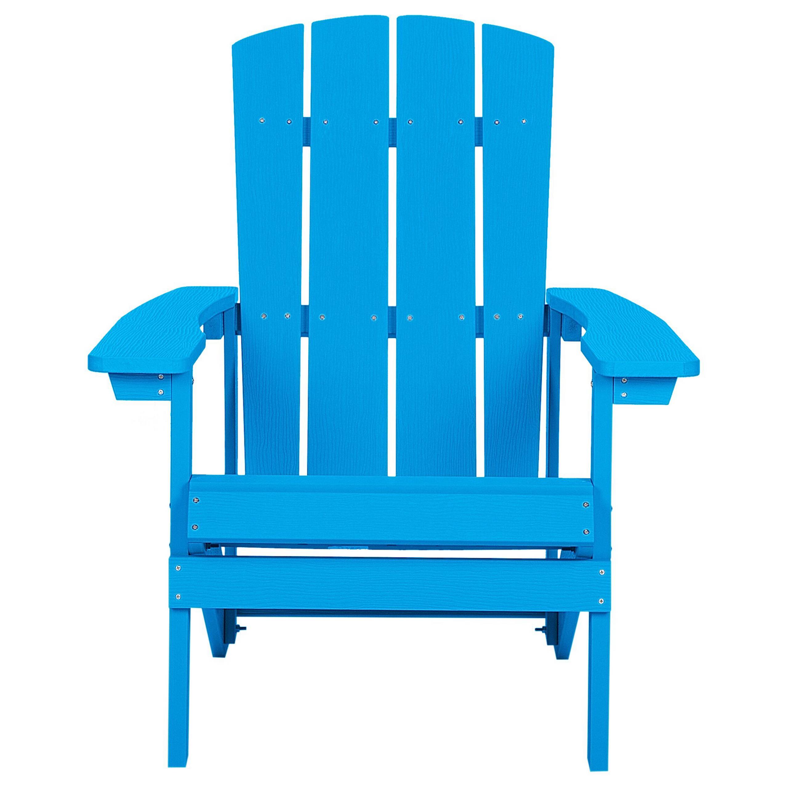 Beliani - Chaise de jardin Bois synthétique Bleu ADIRONDACK - Beliani - Imagen 4