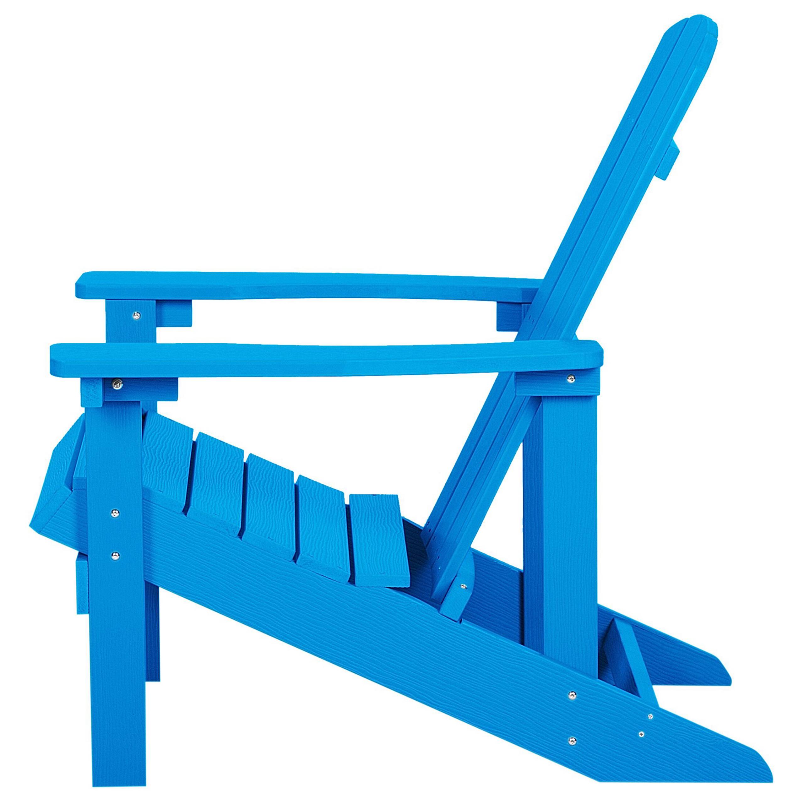 Beliani - Chaise de jardin Bois synthétique Bleu ADIRONDACK - Beliani - Imagen 5