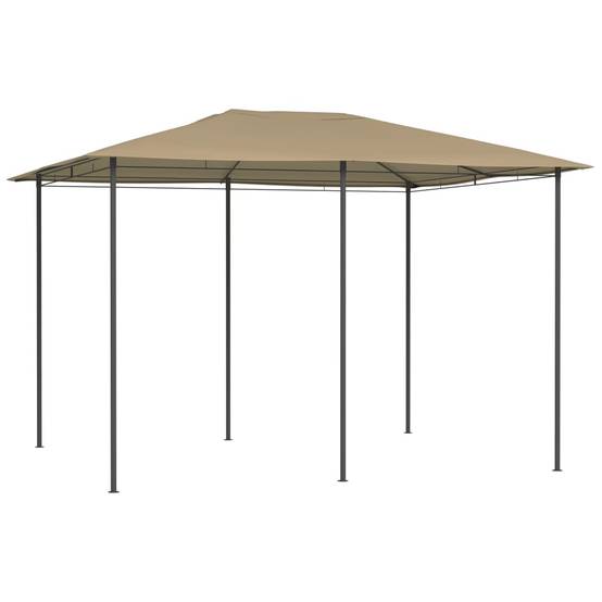 Pergola Jardin - Tonnelle de jardin - Belvédère 3x4x2,6 m Taupe 160 g/m² MI35 - Image 2