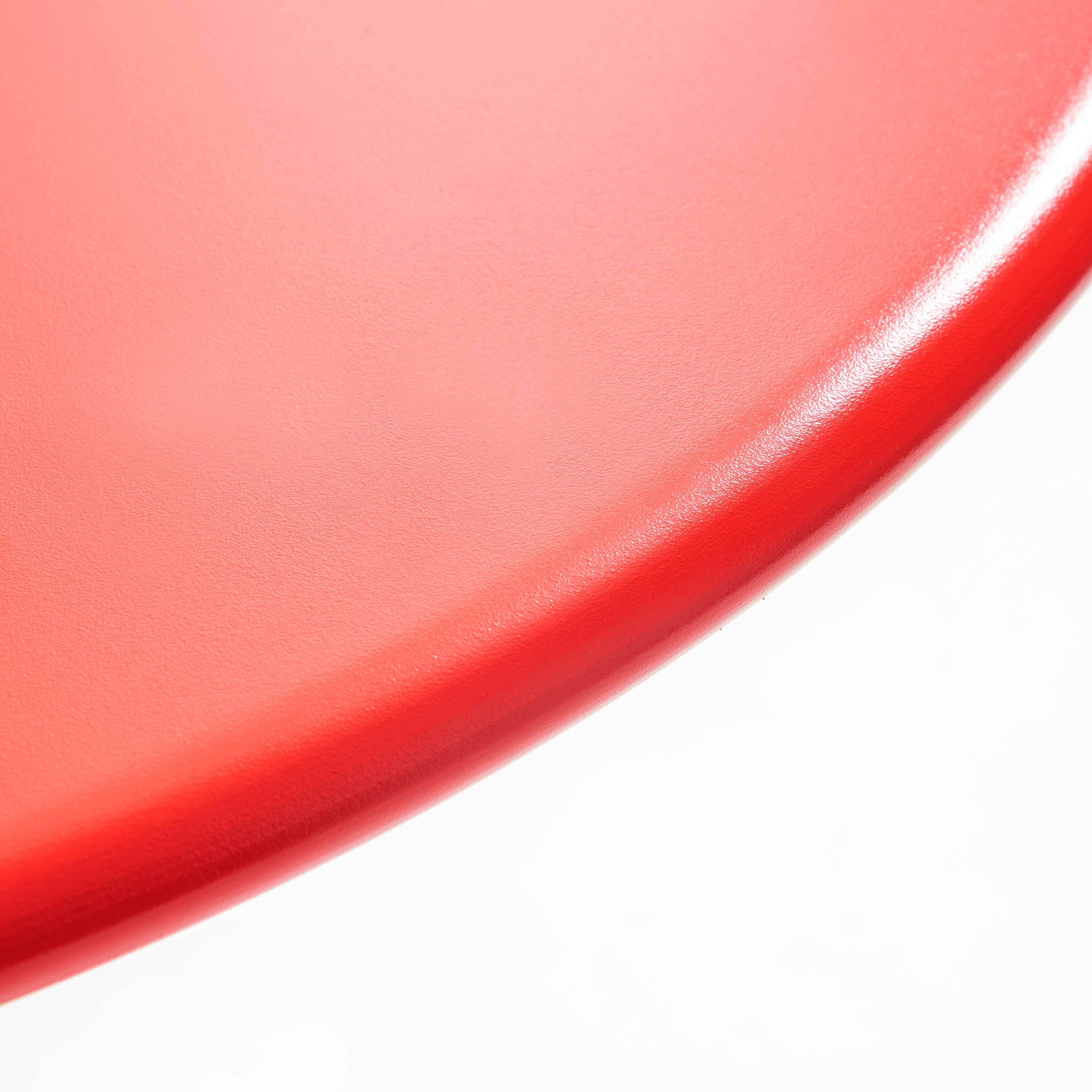 Oviala - Table de jardin ronde bistro inclinable 70 cm en acier rouge Palavas - Oviala - Imagen 6