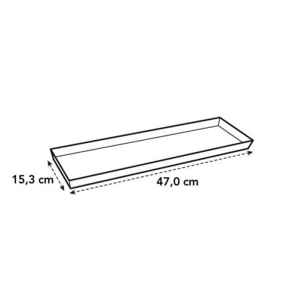 Elho - Elho Soucoupe Balconniere Loft Urban - 50 Cm - Gris Anthracite - Image 2