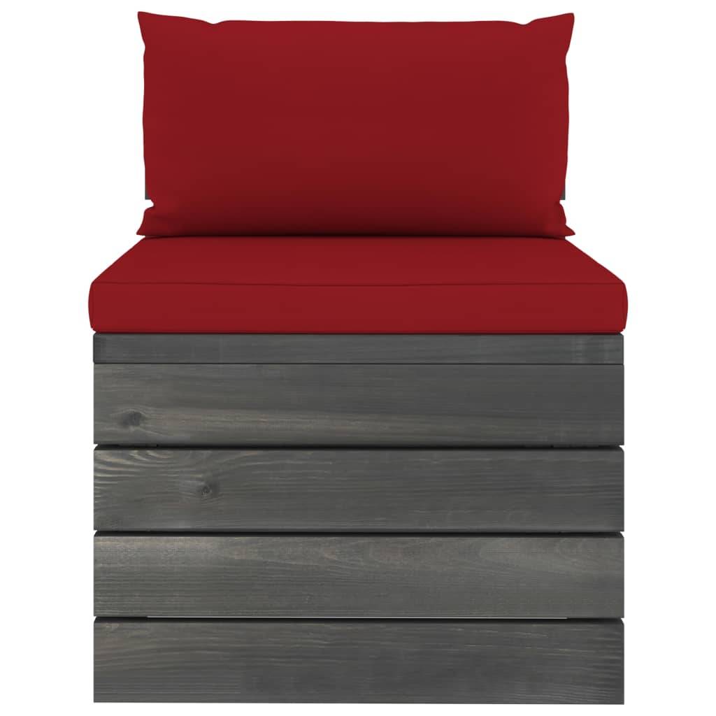 Helloshop26 - Salon de jardin palette meuble d'extérieur ensemble de mobilier 2 pièces avec coussins bois de pin massif - Imagen 3