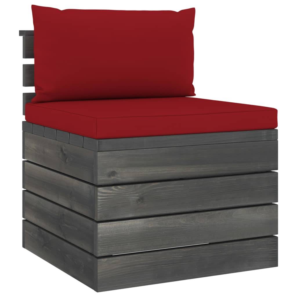 Helloshop26 - Salon de jardin palette meuble d'extérieur ensemble de mobilier 2 pièces avec coussins bois de pin massif - Imagen 2