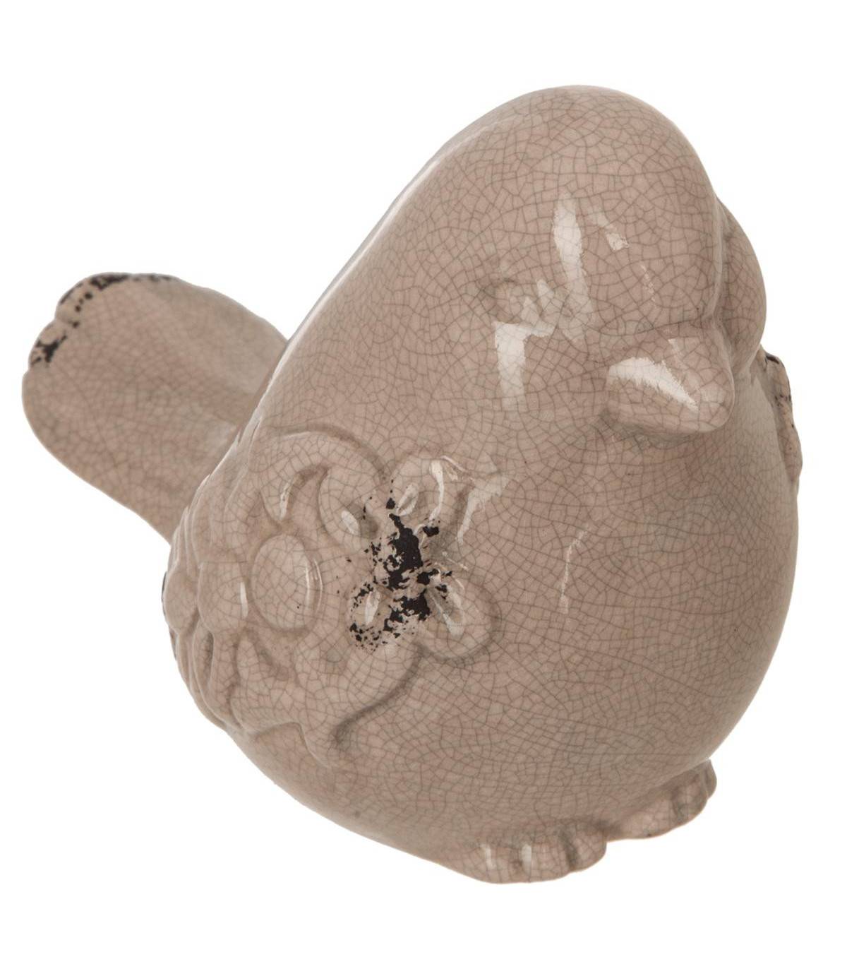 Oiseau déco en Céramique effet craquelé L 9.5 cm - Imagen 1