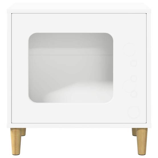 Maison pour chat bois d'ingénierie blanc 51 x 30 x 52 cm, Poids:8.98kg - PANGIVO - Image 5