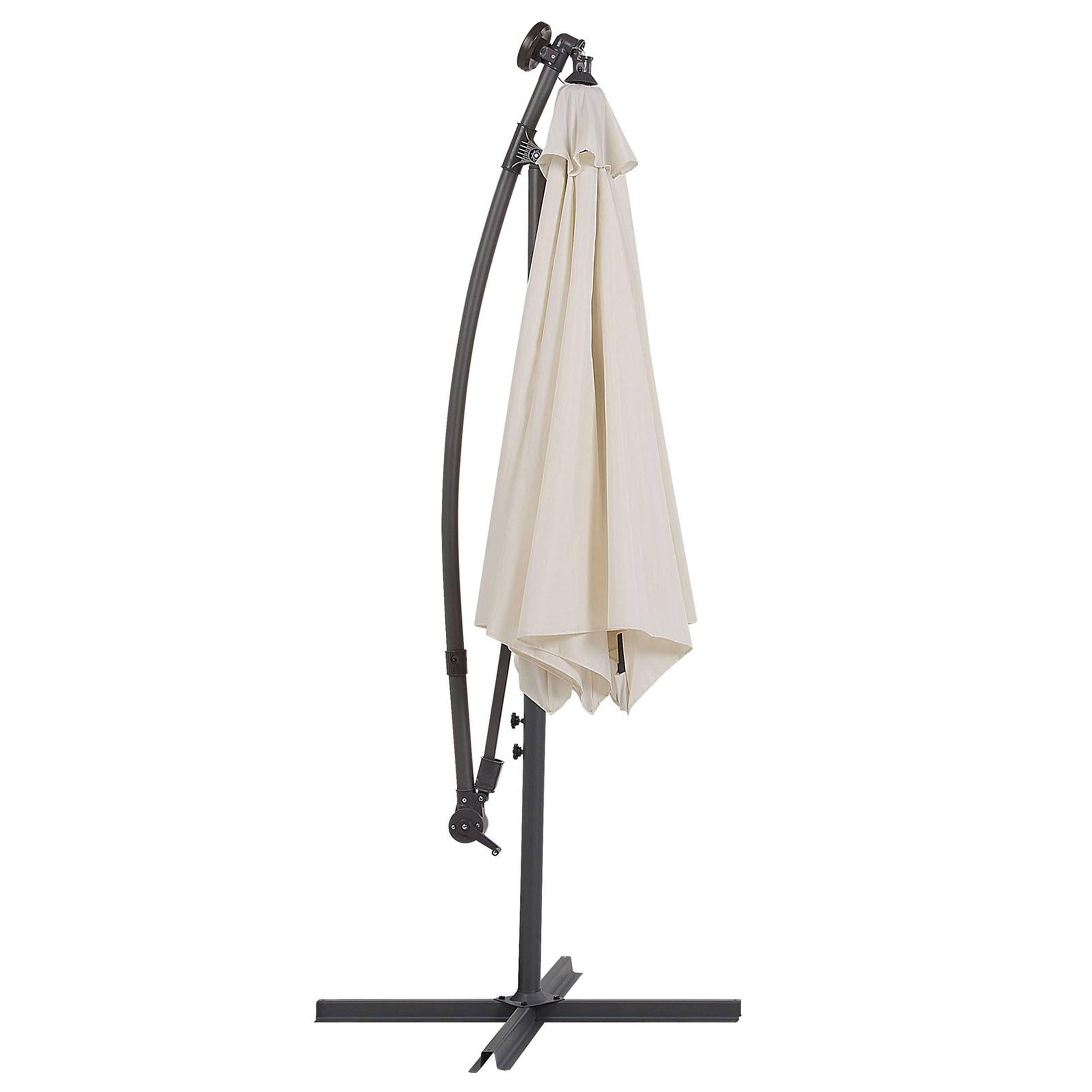 Beliani - Parasol déporté Tissu Beige CORVAL - Beliani - Imagen 4