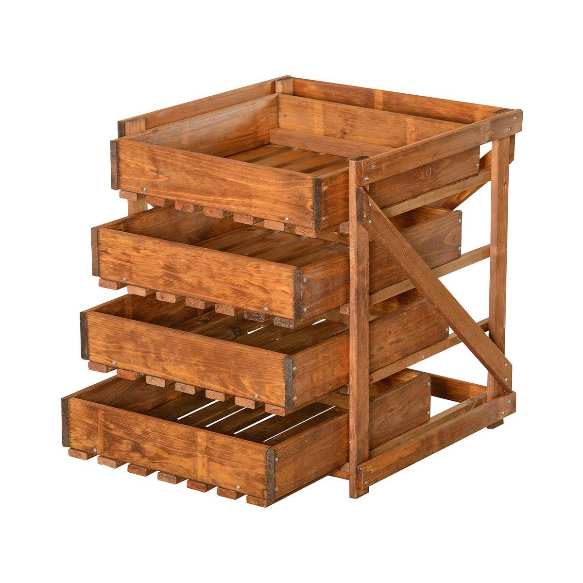 Rangement 4 tiroirs en bois - légumier & fruitier - Cémonjardin - Imagen 1