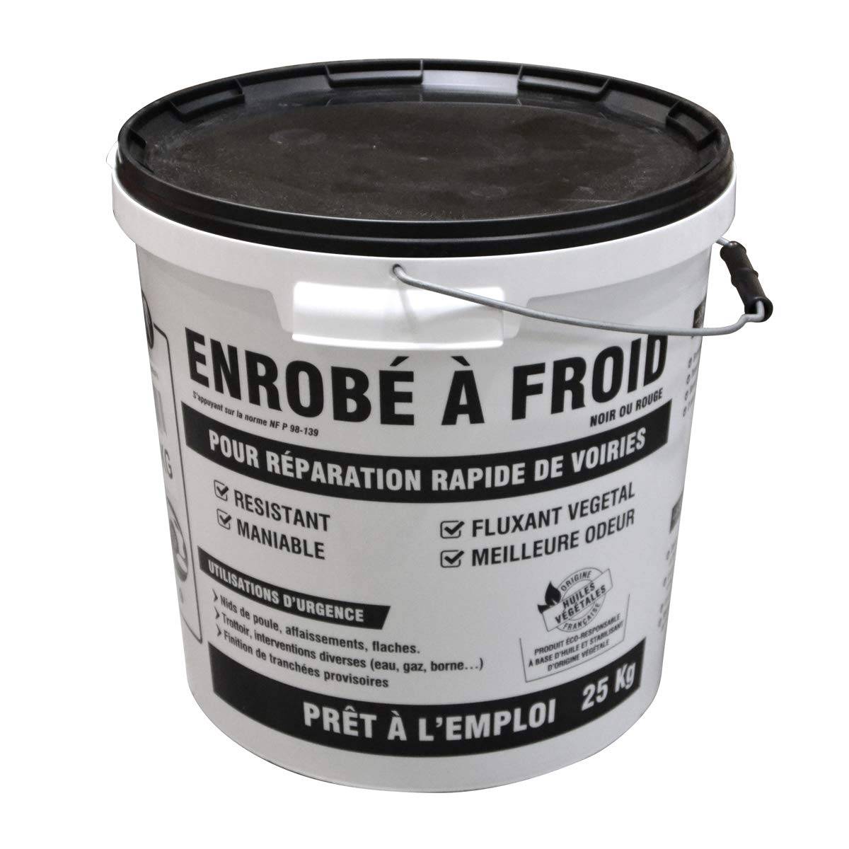 Jardibric - Jardibric - Enrobé à Froid 25 kg - Bitume Noir Prêt à l’Emploi - Réparation Nid de Poule et Trous - Conforme NF P 98-139 - Image 1