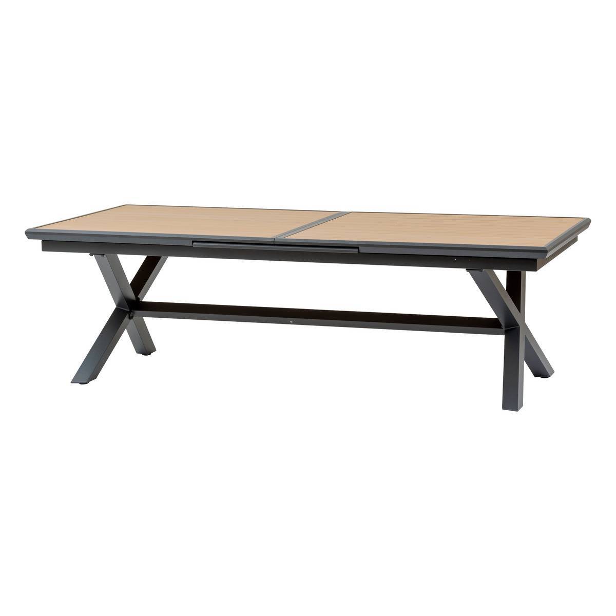 Hesperide - Table de jardin extensible AXIOME Effet bois Noix & Graphite 12 places - Hespéride - Image 3