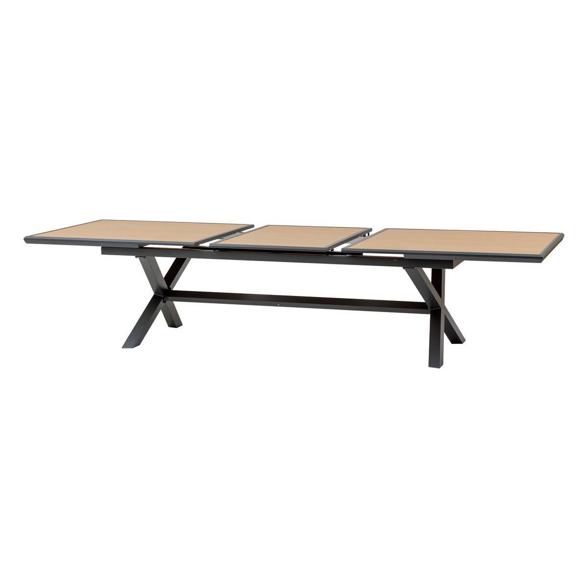Hesperide - Table de jardin extensible AXIOME Effet bois Noix & Graphite 12 places - Hespéride - Image 4