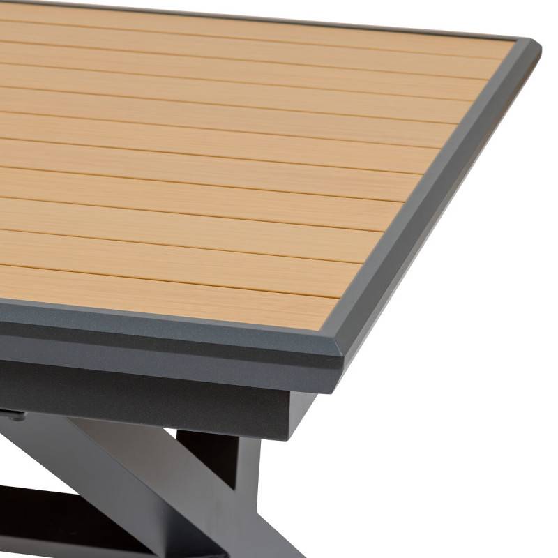 Hesperide - Table de jardin extensible AXIOME Effet bois Noix & Graphite 12 places - Hespéride - Image 8